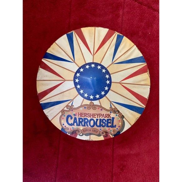 1996 Hershey's Hometown Series Canister #13 Hershey Park Horse Carousel Tin USA - Picture 2 of 3